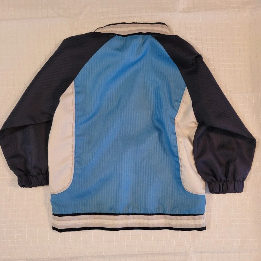 Nike Air Kids Windbreaker Jacket Blue Navy Colorblock Full Zip Mesh Lined Size 7